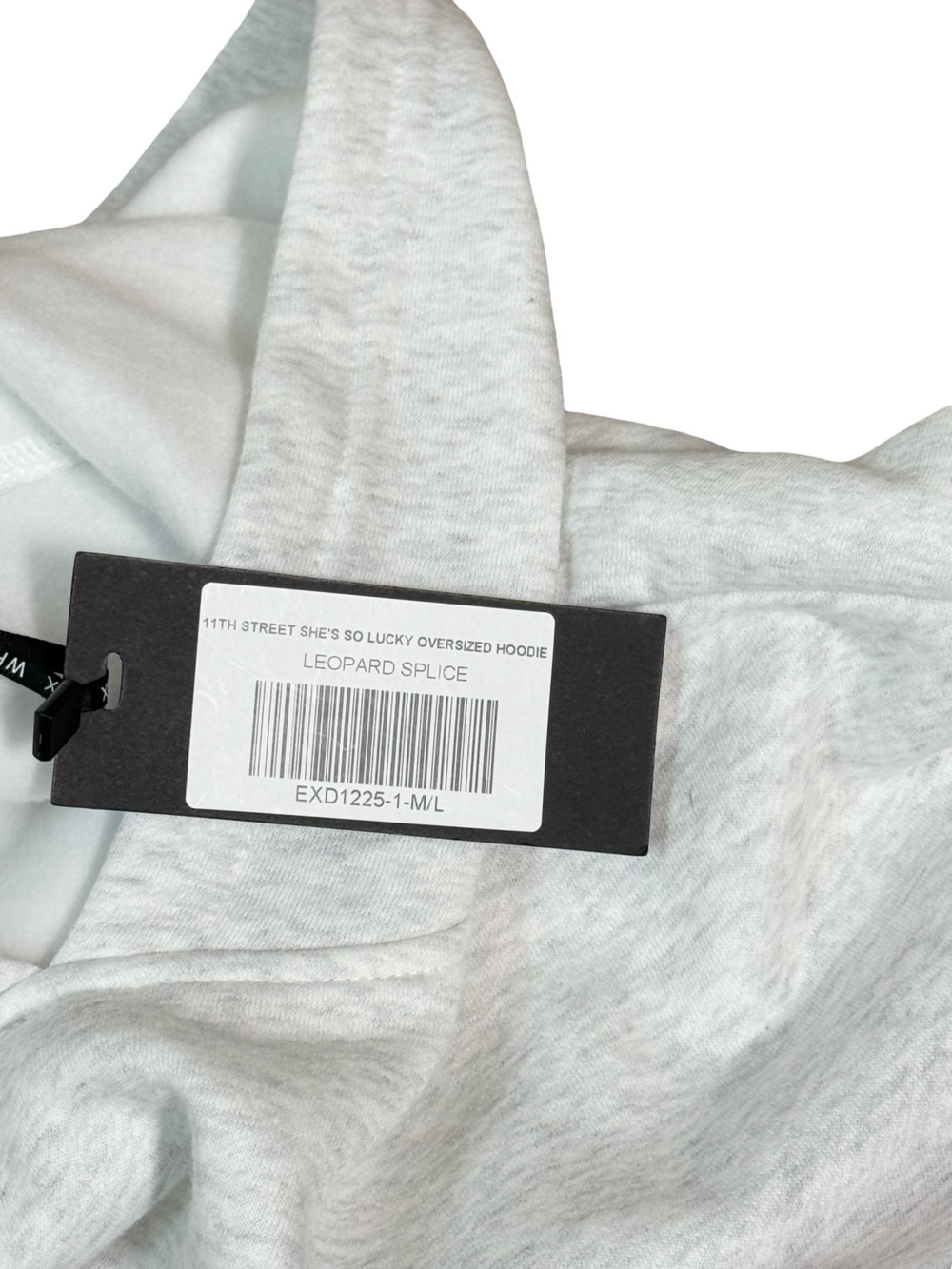 White Fox 11th Street Oversized Hoodie in Ash Grey - Picture 8 of 9
